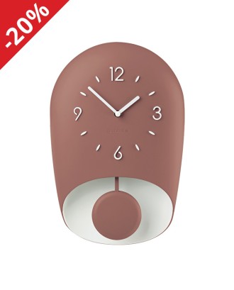 Ceas de perete cu pendula, rosu, colectia Home - GUZZINI